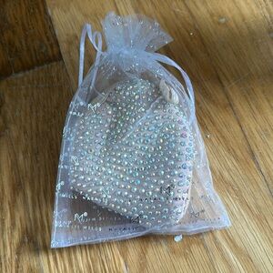 Natalie Mills // Diamond encrusted tan sparkle face mask